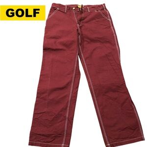 GOLF WANG Canvas Work Pant in Burgundy- Size 32 EUC